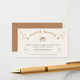 Tarjeta De Recepción Modern Beer Diaper Raffle Baby Shower