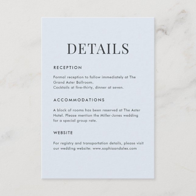 Tarjeta De Recepción Modern Blue Terrazzo & Emerald (Anverso)