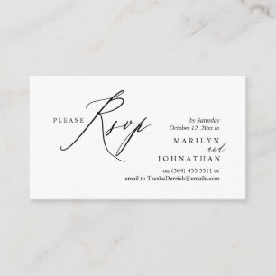 Tarjeta De Recepción Modern Boho Wedding RSVP