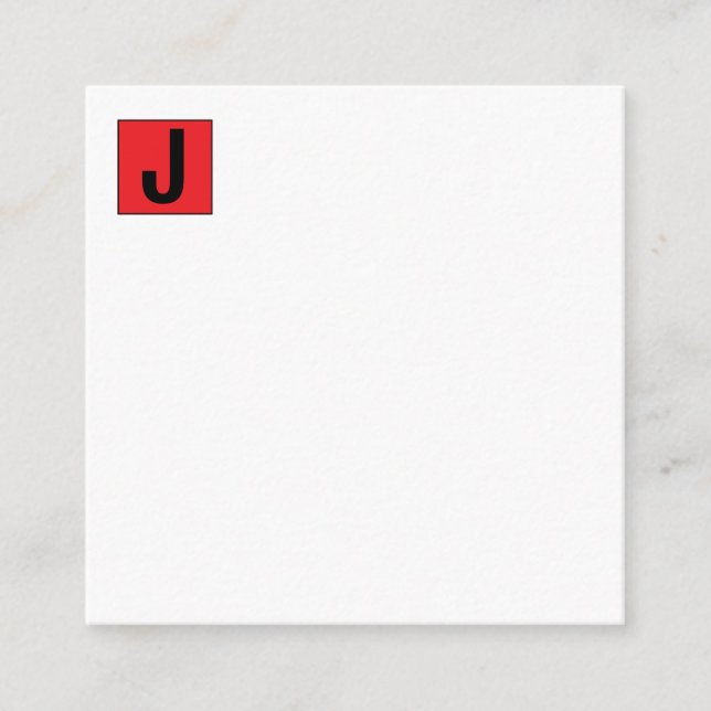 Tarjeta De Recepción Modern Elegant Plain Professional Monogram (Anverso)