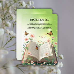 Tarjeta De Recepción Modern Garden Storybook Floral Baby Shower