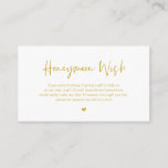 Tarjeta De Recepción Modern Gold casual elegance font, Honeymoon Wish<br><div class="desc">Esta es la tinta de elegancia casual de Oro Moderno,  minimalismo de escritura,  tipo de letra,  tarjeta de gabinete Boda. Puede cambiar los colores del tipo de letra y agregar los detalles del boda en el tipo de letra / letra correspondiente. #TeeshaDerrick</div>