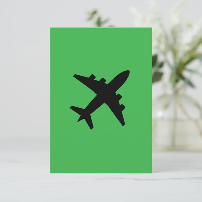 Tarjeta De Recepción Modern Green Background | Minimalist Neon Design (Anverso de pie)