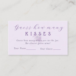 Tarjeta De Recepción Modern Guess How Many Kisses Bridal Shower Game