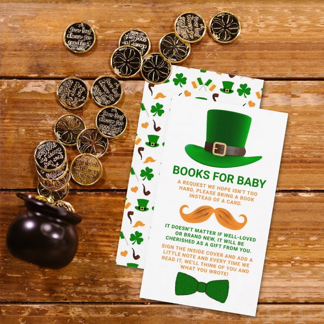 Tarjeta De Recepción Modern Leprechaun St. Patrick's Day Baby Shower (Subido por el creador)
