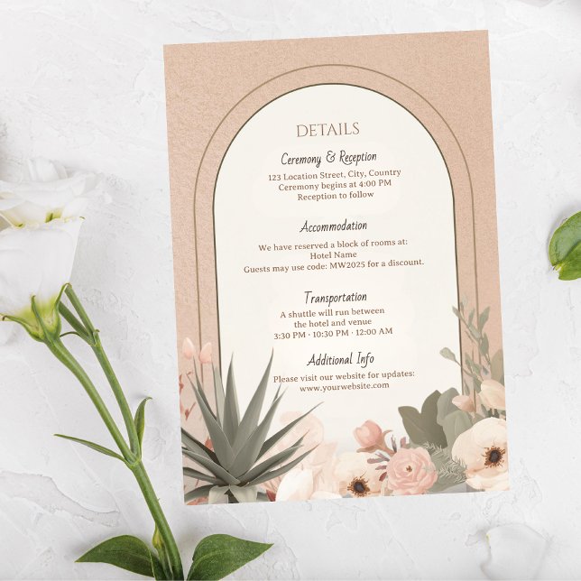 Tarjeta De Recepción Modern Luxury Botanical Elegant Wedding (Subido por el creador)