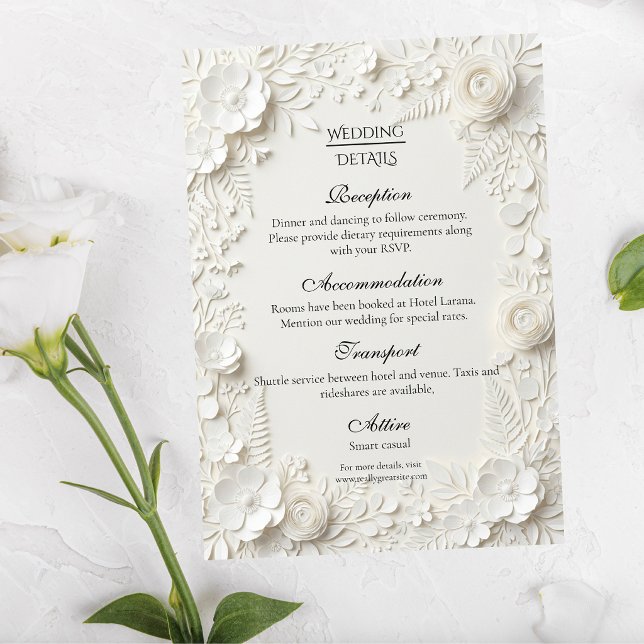 Tarjeta De Recepción Modern Luxury Floral Wedding (Subido por el creador)