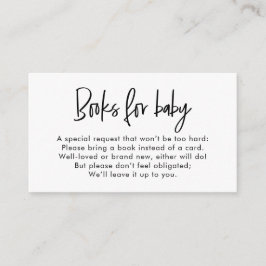 Tarjeta De Recepción Modern Minimalist Neutral Baby Shower Book Request