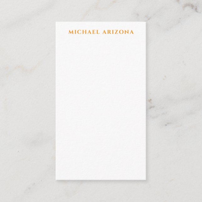 Tarjeta De Recepción Modern Minimalist Simple Plain Own Name (Anverso)