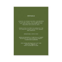 Modern Moss Green Boda Botánico Floral