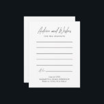 Tarjeta De Recepción Modern Script Advice and Wishes Graduation<br><div class="desc">Celebrate your graduate with heartfelt words using this Modern Script Advice and Wishes Graduation Card. Featuring elegant flowing script paired with clean modern typography, this stylish card provides space for friends and family to share personal messages, encouragement, and words of wisdom. Perfect for high school or college graduation parties, Class...</div>