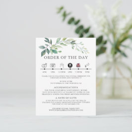 Tarjeta De Recepción Modern Watercolor Eucalyptus Leaves Greenery