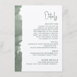Tarjeta De Recepción Modern wedding Enclosure Card  Details.