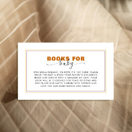 Tarjeta De Recepción  modern Wild One “Book for Baby”