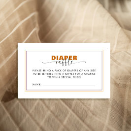 Tarjeta De Recepción MOdern Wild One diaper raffle 
