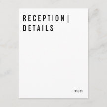 Tarjeta de recepción moderna