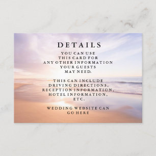 Tarjeta De Recepción Moderna acuarela Boda tropical información