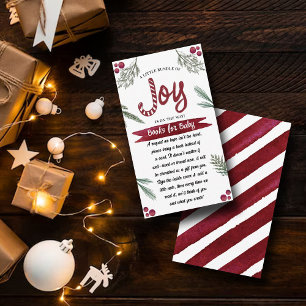 Tarjeta De Recepción Moderna acuarela "Joy" Candy Cane Baby Shower