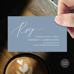 Tarjeta De Recepción Moderna boda Minimalista RSVP
