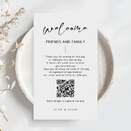 Tarjeta De Recepción Moderna caligrafía Bienvenida Regalo Bolsa de rega