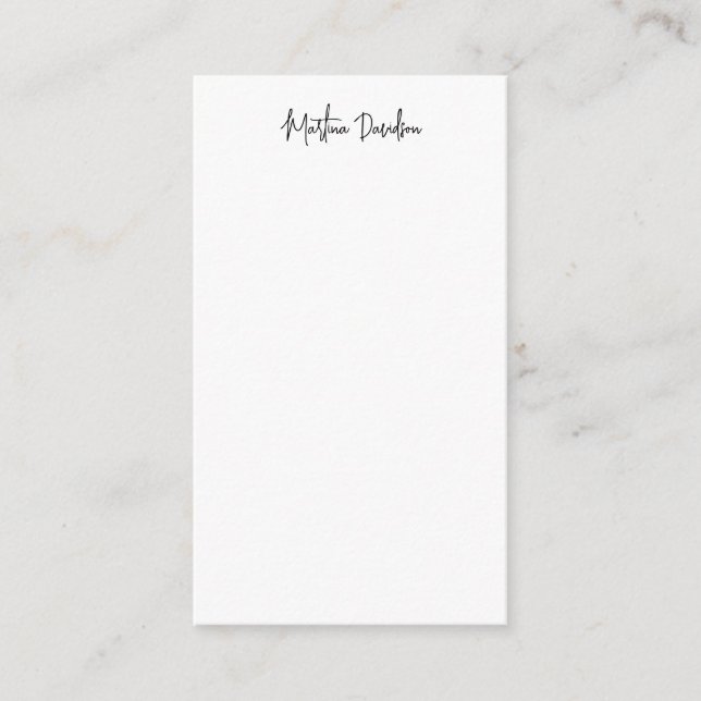 Tarjeta De Recepción Moderna caligrafía creativa de la planicie Minimal (Anverso)