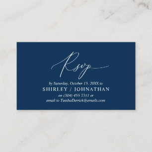 Tarjeta De Recepción Moderna caligrafía romántica simple, RSVP de boda