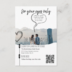 Tarjeta De Recepción Moderna celebración de Bodas de Elopement en la Co