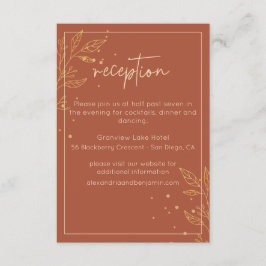 Tarjeta de recepción moderna de Earthy Brown