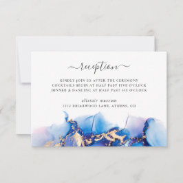 Tarjeta de recepción moderna de nubes acuáticas