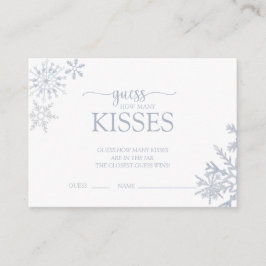 Tarjeta De Recepción Moderna ducha de copos de nieve azul turbio cuánto