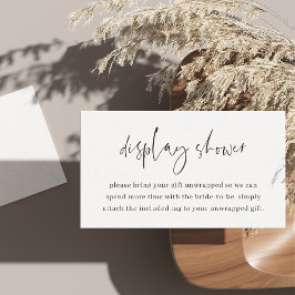 Tarjeta De Recepción Moderna ducha de visualización de guiones Minimali