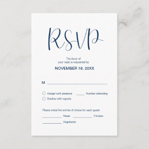 Tarjeta De Recepción Moderna Elegante Minimal, RSVP, Fuente de oro, Res