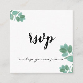 Tarjeta De Recepción Moderna Fern Trendy Elegant Calligraphy Botanical