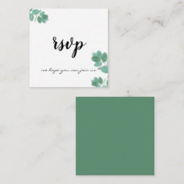Tarjeta De Recepción Moderna Fern Trendy Elegant Calligraphy Botanical