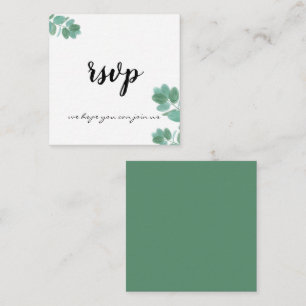 Tarjeta De Recepción Moderna Fern Trendy Elegant Calligraphy Botanical