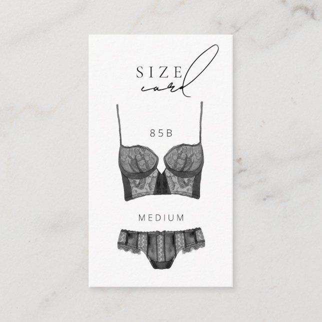 Tarjeta De Recepción Moderna Lingerie Bridal Shower Size (Anverso)