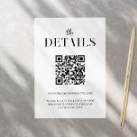 Tarjeta De Recepción Moderna Moda simple Boda blanco y negro<br><div class="desc">Carta moderna para el recinto de invitados a la boda,  con un elegante diseño de moda y estilo minimalista.</div>