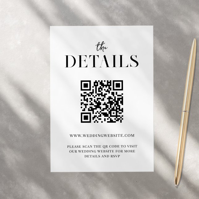 Tarjeta De Recepción Moderna Moda simple Boda blanco y negro (Subido por el creador)