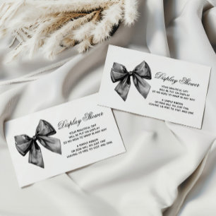 Tarjeta De Recepción Moderna pantalla de color negro Baby Shower