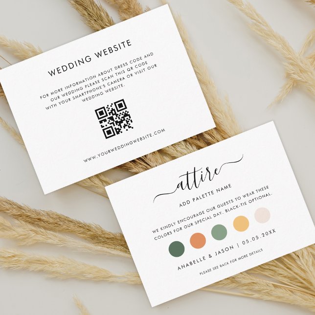 Tarjeta De Recepción Moderna vestimenta de Boda de código de vestir par (Subido por el creador)