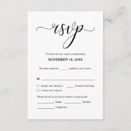 Tarjeta De Recepción Moderna y elegante boda RSVP, Responder