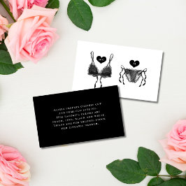 Tarjeta De Recepción Moderna y elegante ducha de lencería negra