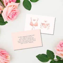 Tarjeta De Recepción Moderna Y Elegante Ducha De Lingerie Peach