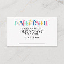 Moderna y simple esperanza Arcoiris Diaper Raffle