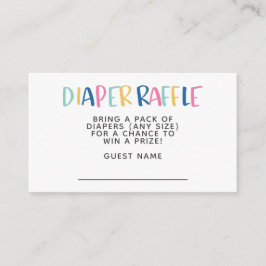 Tarjeta De Recepción Moderna y simple esperanza Arcoiris Diaper Raffle
