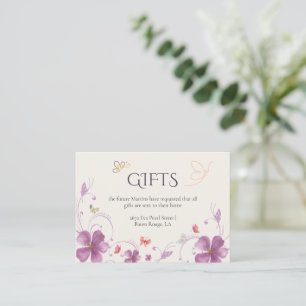 Tarjeta De Recepción Modernas mariposas rosadas duchas de novias
