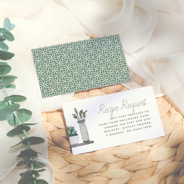 Tarjeta De Recepción Modernas Plantas Boho Ducha Bridal (Subido por el creador)