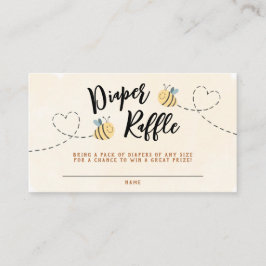 Tarjeta De Recepción Moderno Abeja Diaper Raffle Baby Shower