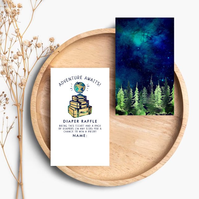 Tarjeta De Recepción Moderno Aventura Viaje Globe Baby Shower Diaper (Subido por el creador)