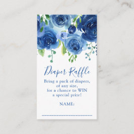 Tarjeta De Recepción Moderno Blue Boy Baby Shower Diaper Raffle